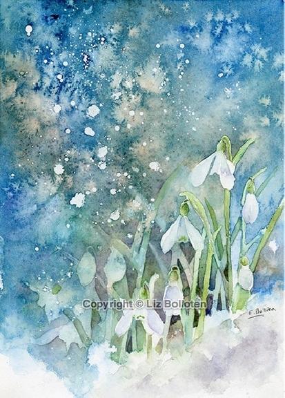 Snowdrops In The Winter Storm